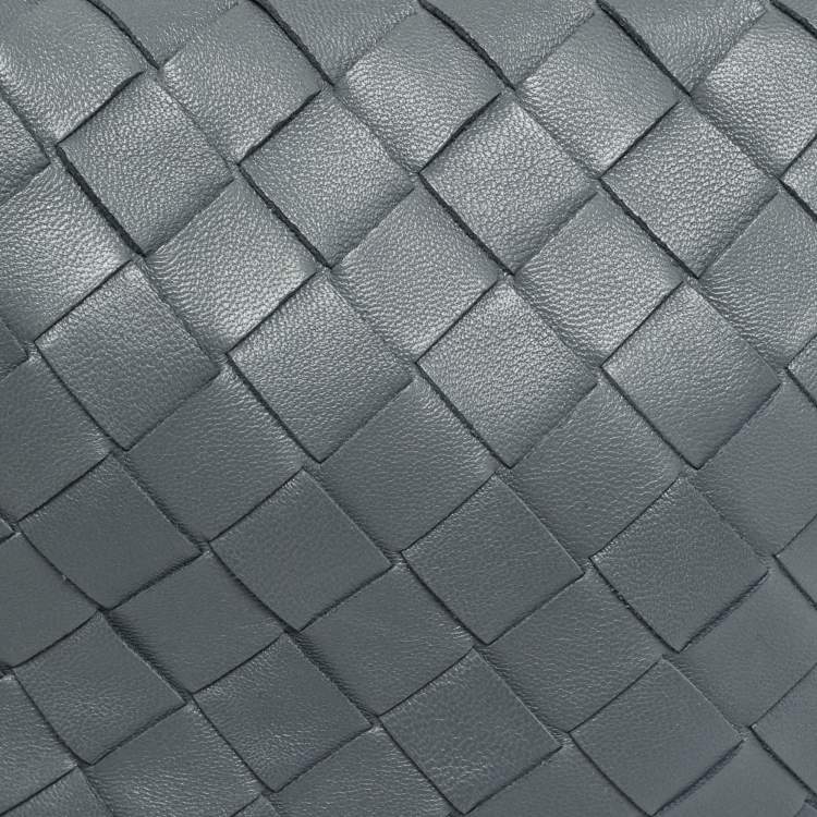 Pre Owned Bottega Veneta Jodie Mini Grey Intrecciato Leather Hobo