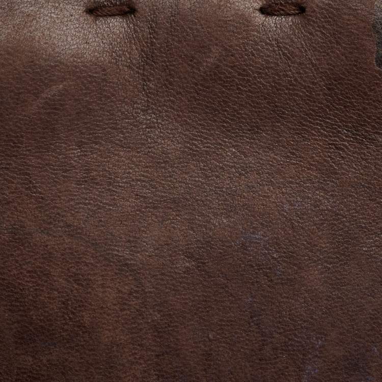 Pre Owned Bottega Veneta Cabat Brown Intrecciato Leather Tote