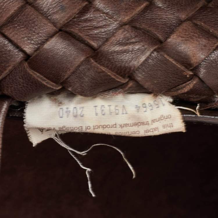 Pre Owned Bottega Veneta Cabat Brown Intrecciato Leather Tote
