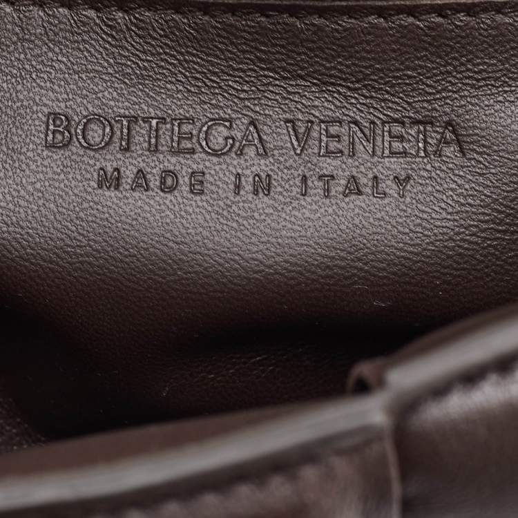 Pre Owned Bottega Veneta Cassette Chain Brown Padded Leather Shoulder Bag