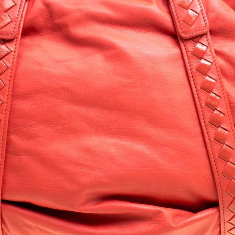 Pre Owned Bottega Veneta Magma Plume Leather Duffle Bag