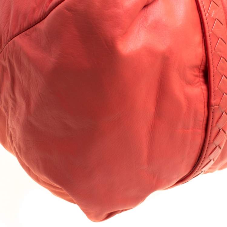 Pre Owned Bottega Veneta Magma Plume Leather Duffle Bag