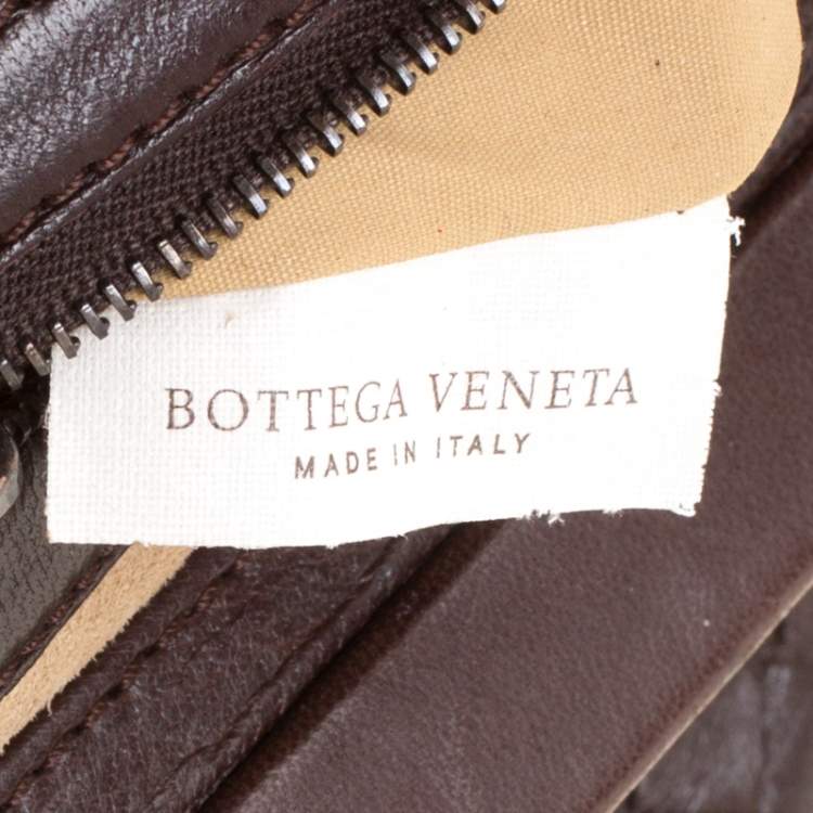 مملوكة مسبقًا Bottega Veneta Brown Intrecciato Leather Frame Satchel