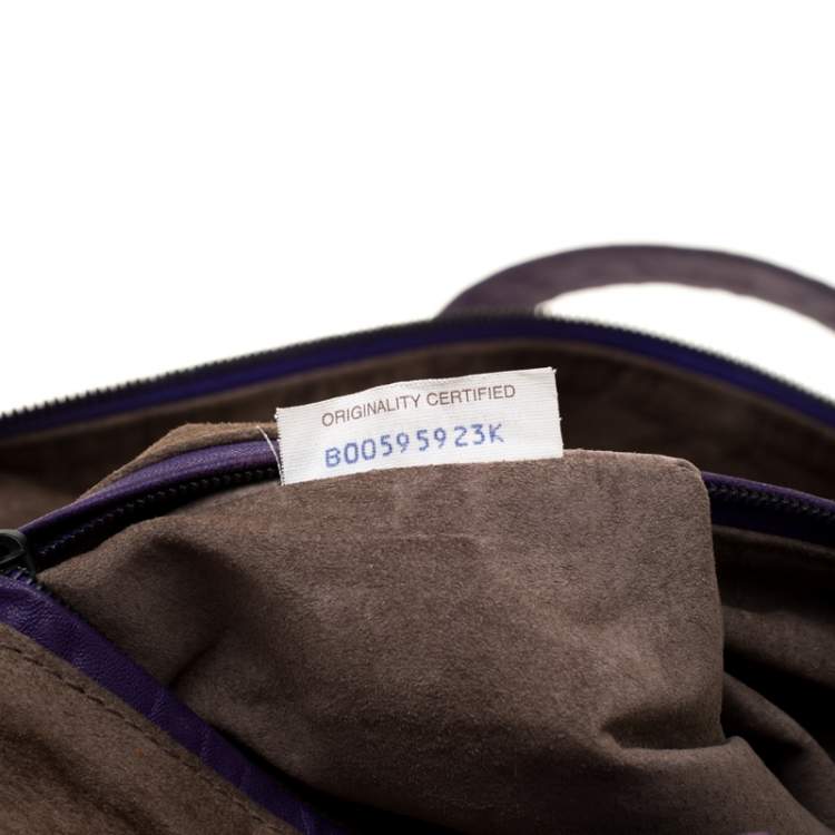 مملوكة مسبقًا Bottega Veneta Purple Leather Satchel