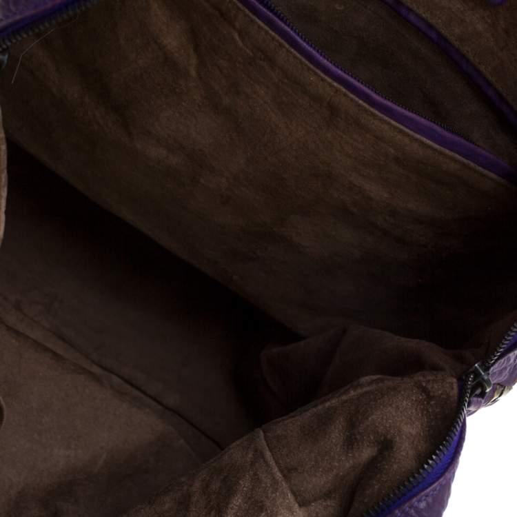 مملوكة مسبقًا Bottega Veneta Purple Leather Satchel