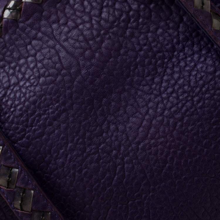 مملوكة مسبقًا Bottega Veneta Purple Leather Satchel