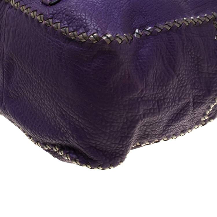 مملوكة مسبقًا Bottega Veneta Purple Leather Satchel