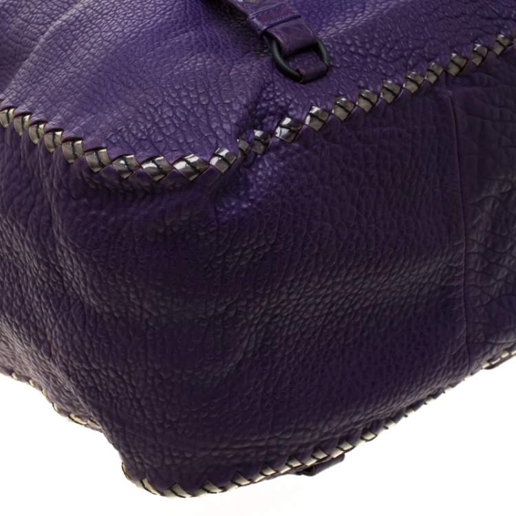 مملوكة مسبقًا Bottega Veneta Purple Leather Satchel