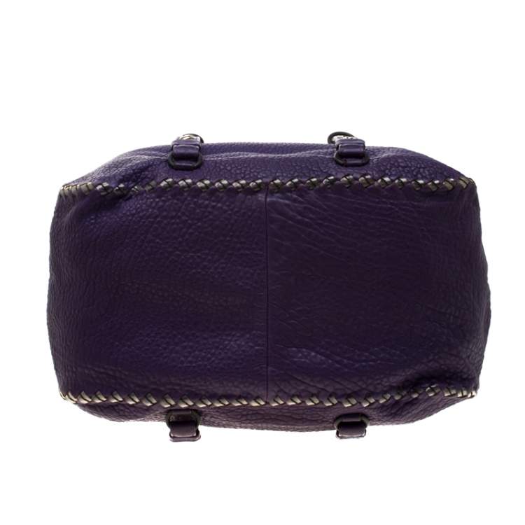 مملوكة مسبقًا Bottega Veneta Purple Leather Satchel