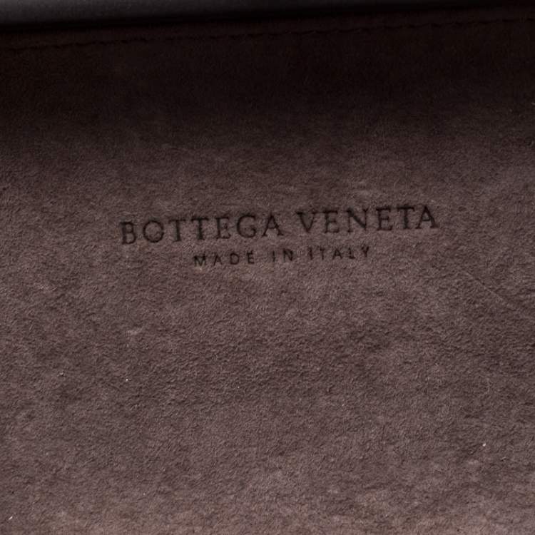 Pre Owned Bottega Veneta Black/Light Beige Leather Sphere Palazzo Knot Clutch