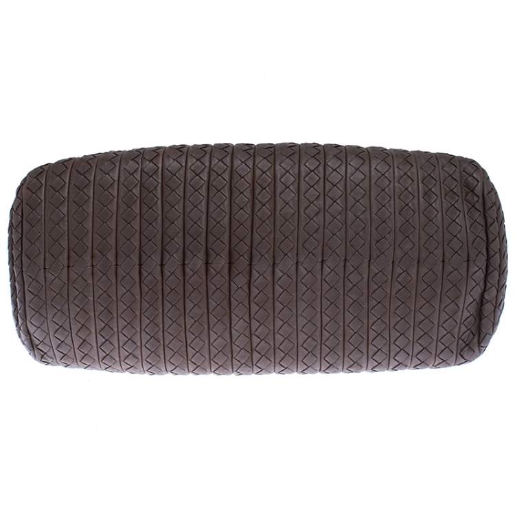 Pre Owned Bottega Veneta Brown Intrecciato Leather Satchel