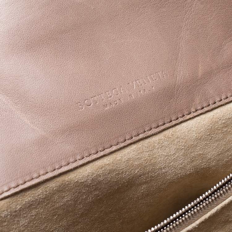 Pre Owned Bottega Veneta Brown Intrecciato Leather Satchel