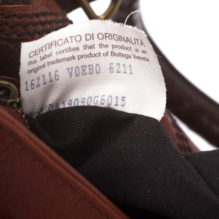 Pre Owned Bottega Veneta Orange/Brown Leather Grommet Boston Bag