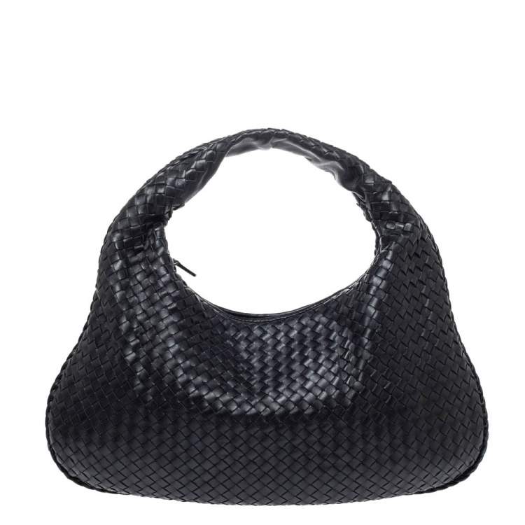 Bottega Veneta Black Intrecciato Nappa Leather Veneta Hobo Bottega Veneta