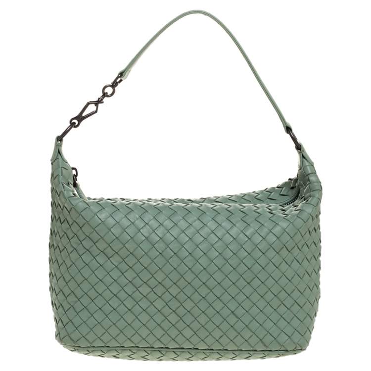 Bottega Veneta Pastel Green Intrecciato Leather Ciambrino Shoulder Bag ...