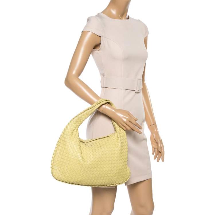 Bottega Veneta Yellow Intrecciato Woven Nappa Leather Medium