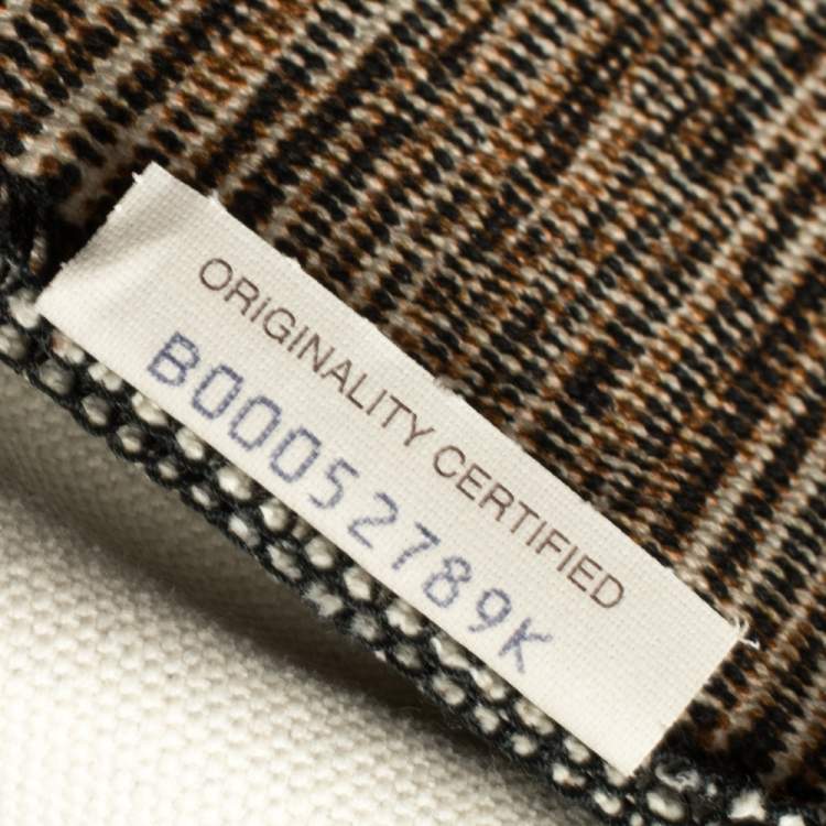 Pre Owned Bottega Veneta Black/Beige Printed Canvas and Leather Side Snap Tote