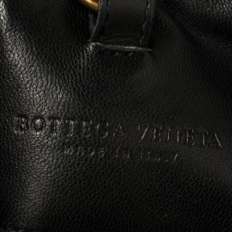 Pre Owned Bottega Veneta Black Intrecciato Leather Hobo