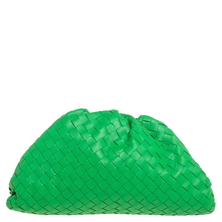 Bottega Veneta Green Intrecciato Leather Teen Pouch Bottega Veneta | The  Luxury Closet