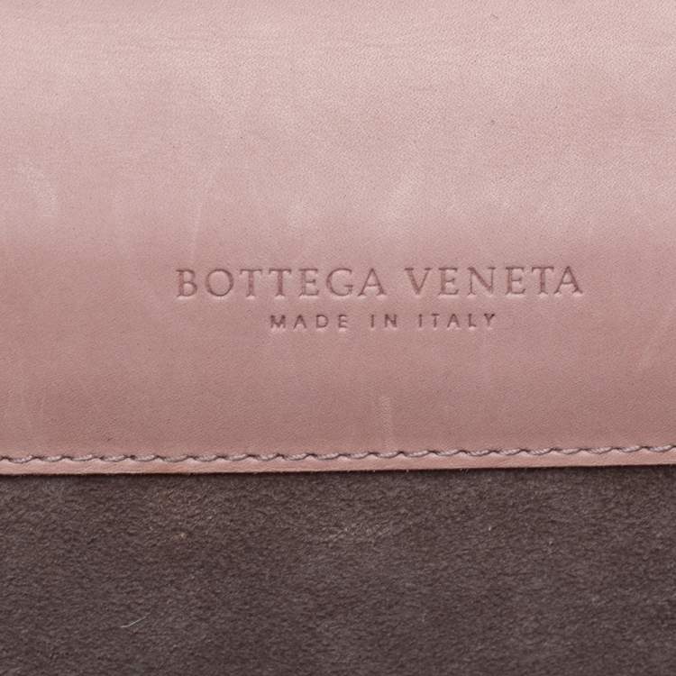 Pre Owned Bottega Veneta Pink Intrecciato Leather Sphere Top Handle Bag