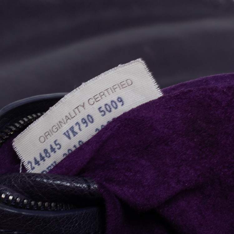 Pre Owned Bottega Veneta Purple Intrecciato Leather Tina Top Handle Bag