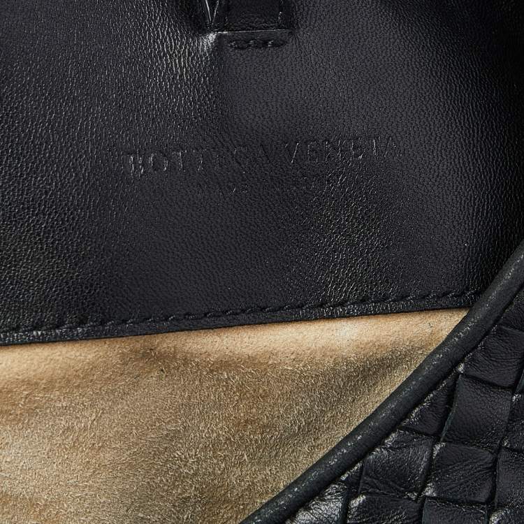Pre Owned Bottega Veneta Black Intrecciato Leather Hobo