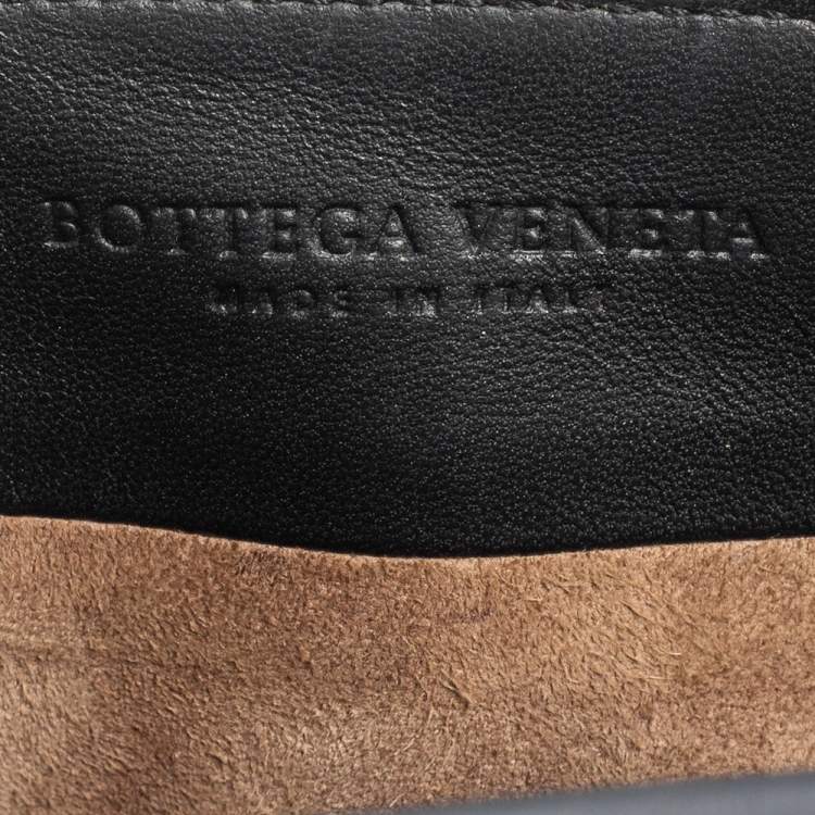 Pre Owned Bottega Veneta Black Intrecciato Leather Alumna Top Handle Bag