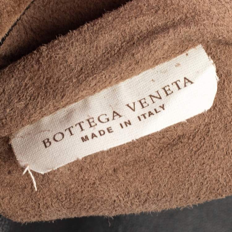 Pre Owned Bottega Veneta Black Intrecciato Leather Alumna Top Handle Bag