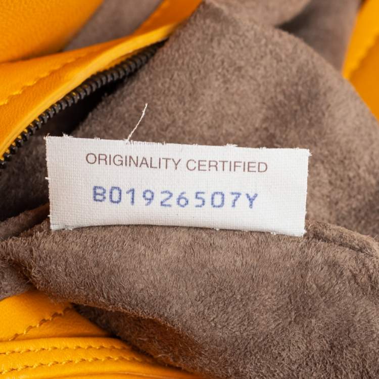Pre Owned Bottega Veneta Mustard Intrecciato Leather Tote