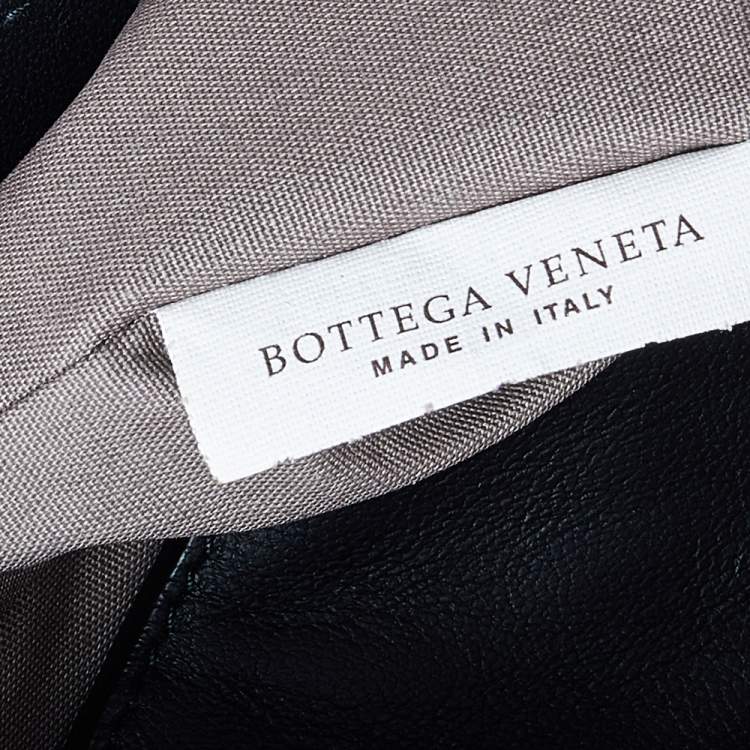 Pre Owned Bottega Veneta Black Intrecciato Leather Clutch