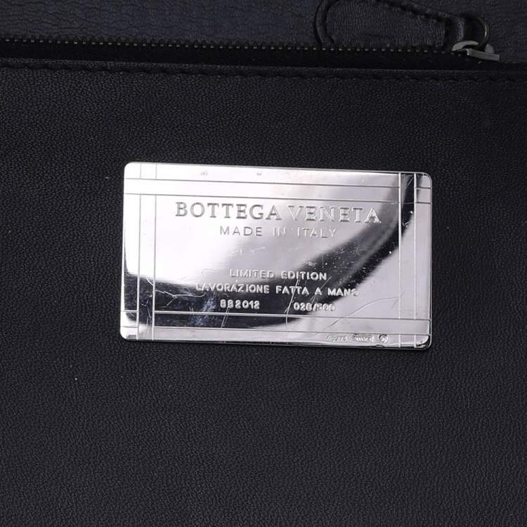 Pre Owned Bottega Veneta Light Olive/Black Intrecciato PVC And Leather Limited Edition Cabat Tote