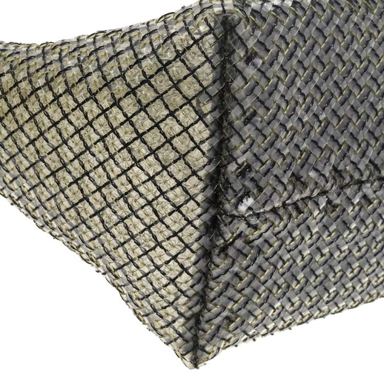 Pre Owned Bottega Veneta Light Olive/Black Intrecciato PVC And Leather Limited Edition Cabat Tote