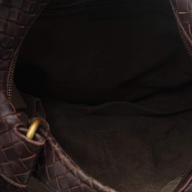 Pre Owned Bottega Veneta Brown Intrecciato Leather Medium New Ball Hobo 