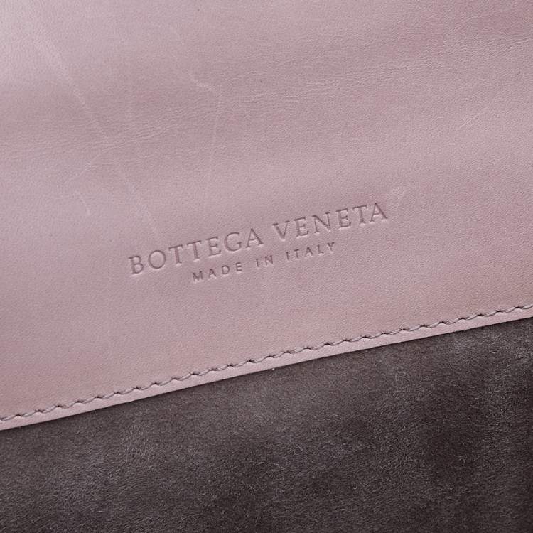 Pre Owned Bottega Veneta Pink Intrecciato Leather Sphere Top Handle Bag
