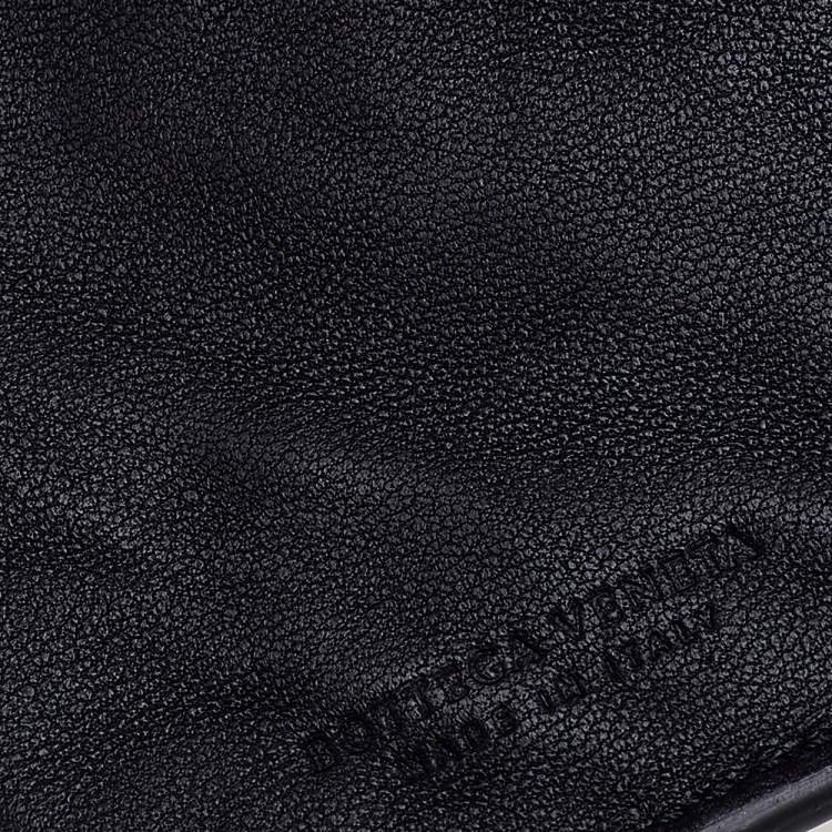 Pre Owned Bottega Veneta Metallic Blue Intrecciato Karung and Python Compact Wallet