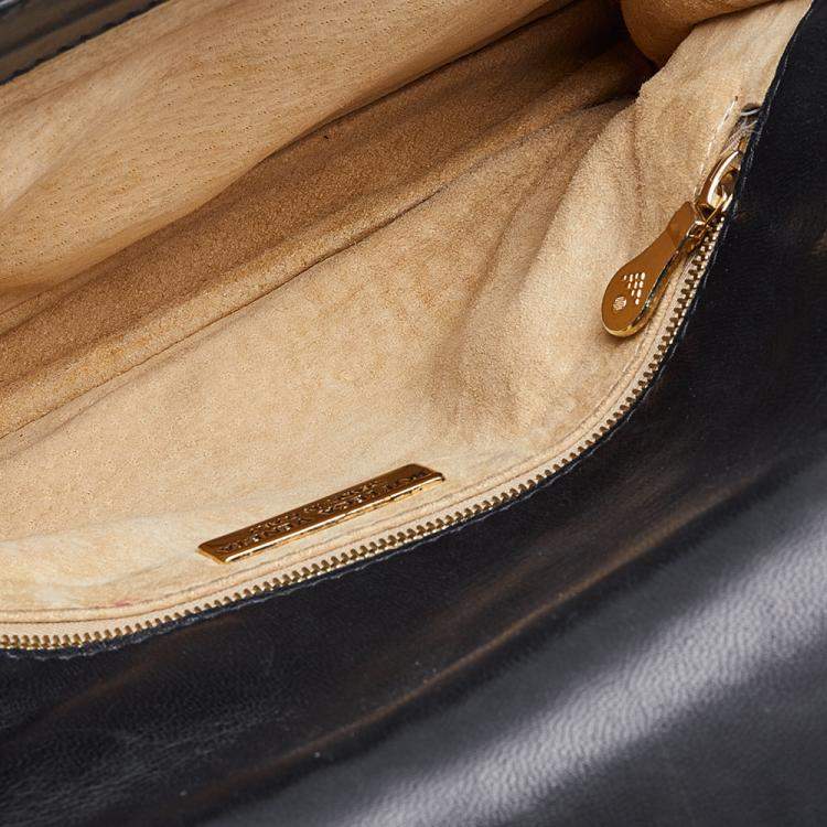 Pre Owned Bottega Veneta Navy Blue Intrecciato Leather Shoulder Bag