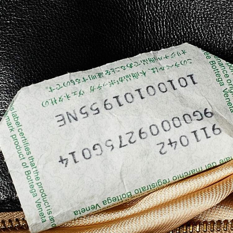 Pre Owned Bottega Veneta Black Intrecciato Leather Flap Chain Shoulder Bag