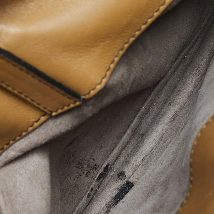 Pre Owned Bottega Veneta Beige Intrecciato Leather Camera Bag