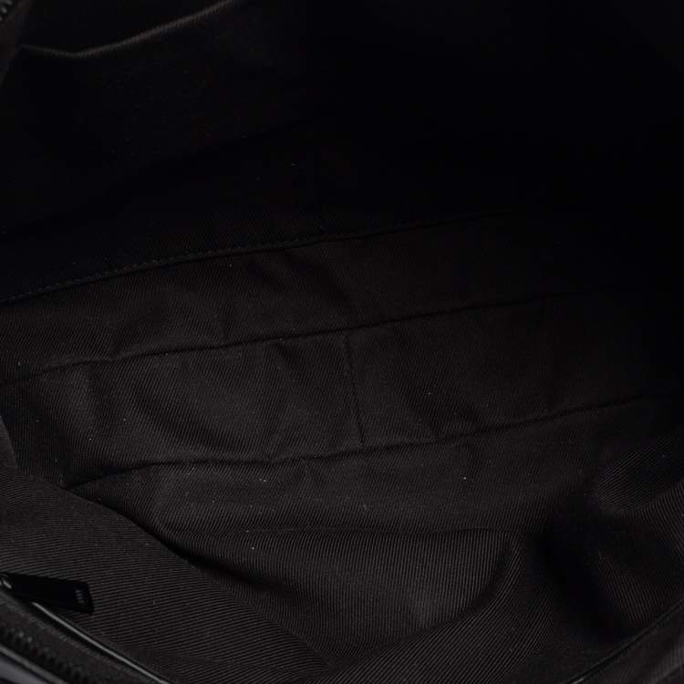 Pre Owned Bottega Veneta Black Intrecciato Leather Front Pocket Briefcase