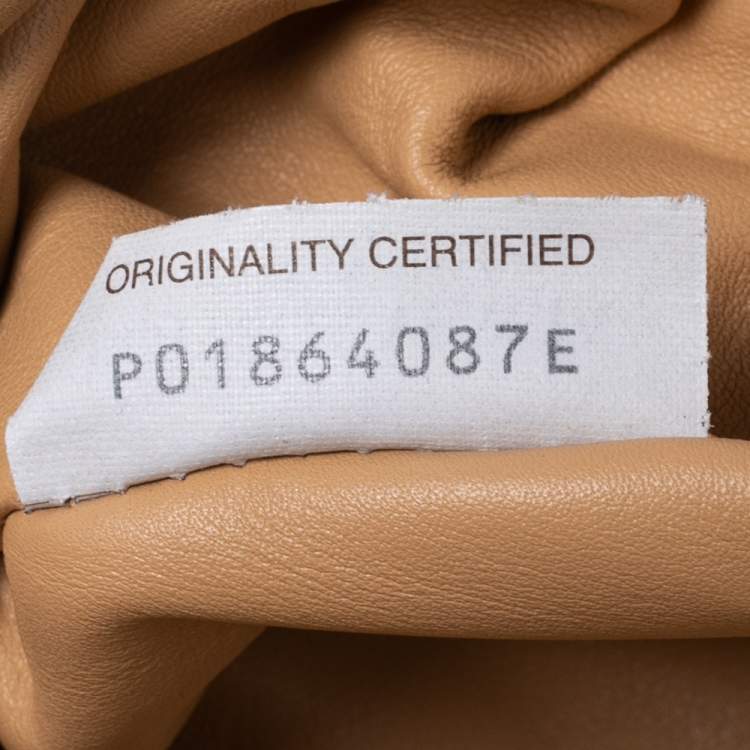 Pre Owned Bottega Veneta Almond Beige Leather The Belt Chain Pouch