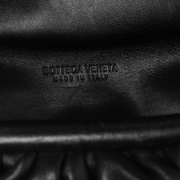 Pre Owned Bottega Veneta Black Leather The Belt Chain Pouch