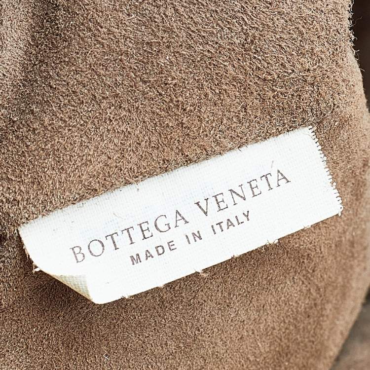 Pre Owned Bottega Veneta Dark Brown Intrecciato Leather Shoulder Bag
