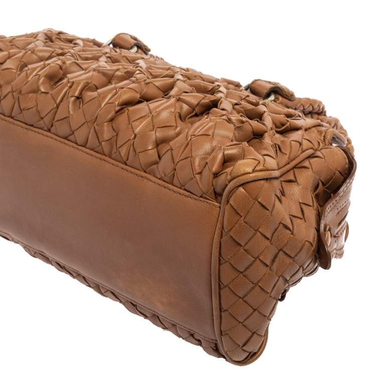 مملوكة مسبقًا Bottega Veneta Brown Intrecciato Leather Braided Handle Satchel