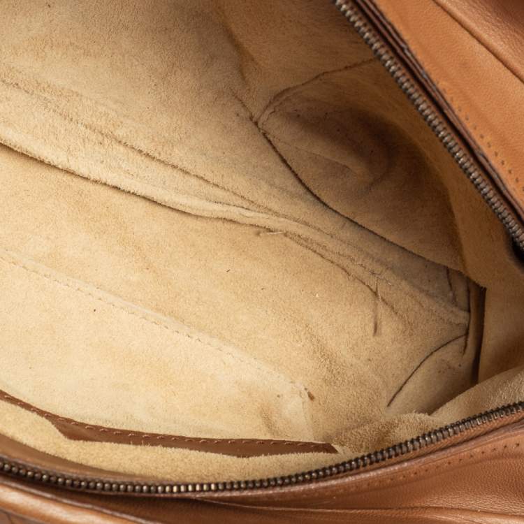 مملوكة مسبقًا Bottega Veneta Brown Intrecciato Leather Braided Handle Satchel