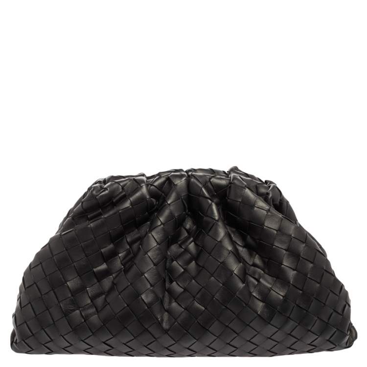 Bottega Veneta Black Intrecciato Leather Large The Pouch Clutch Bottega ...