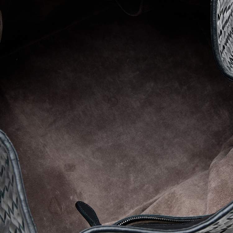 Pre Owned Bottega Veneta Black Intrecciato Leather Tote