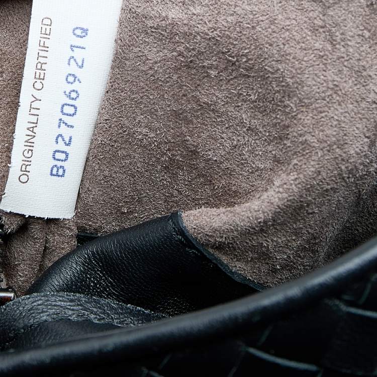 Pre Owned Bottega Veneta Black Intrecciato Leather Tote