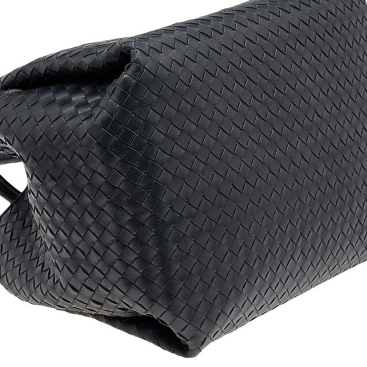Pre Owned Bottega Veneta Black Intrecciato Leather Tote