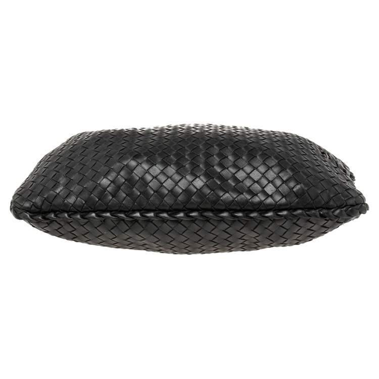 Pre Owned Bottega Veneta Black Intrecciato Leather Hobo