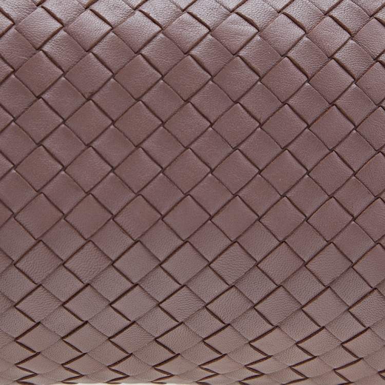 Pre Owned Bottega Veneta French Beige Intrecciato Leather Zip Pouch